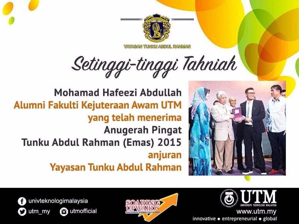 Mohamad Hafeezi Abdullah - Anugerah Pingat Tunku Abdul Rahman (Emas) 2015