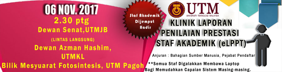 PERFORMANCE APPRAISAL FOR ACADEMIC STAFF (eLPPT) CLINIC FOR 2017