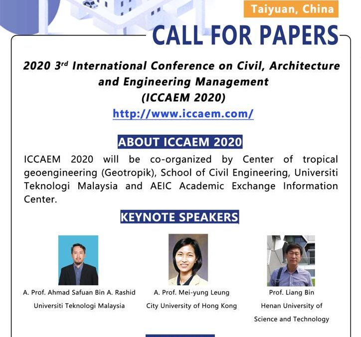 2020 3rd International Conference on Civil,Architecture and Engineering Managment(ICCAEM 2020)
