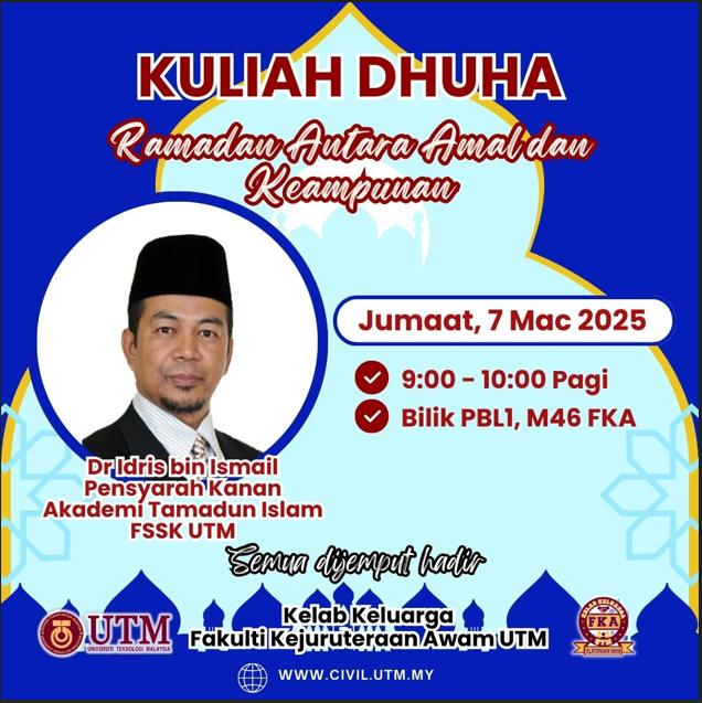DHUHA LECTURE: Ramadan Between Charity And Forgiveness.