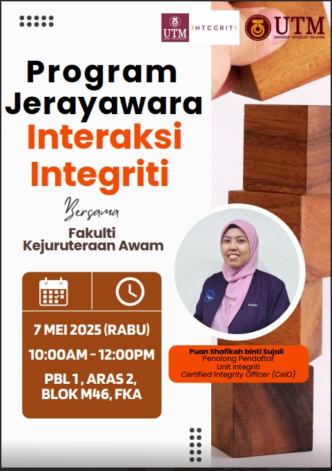 PROGRAM JERAYAWARA – INTERAKSI INTEGRITI BERSAMA FAKULTI KEJURUTERAAN ...