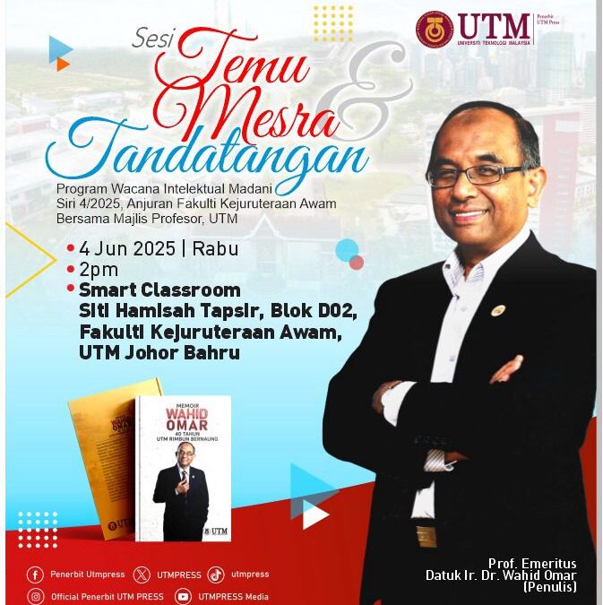 Jemputan Istimewa: Sesi Temu Mesra & Tandatangan Buku Memoir Wahid Omar: