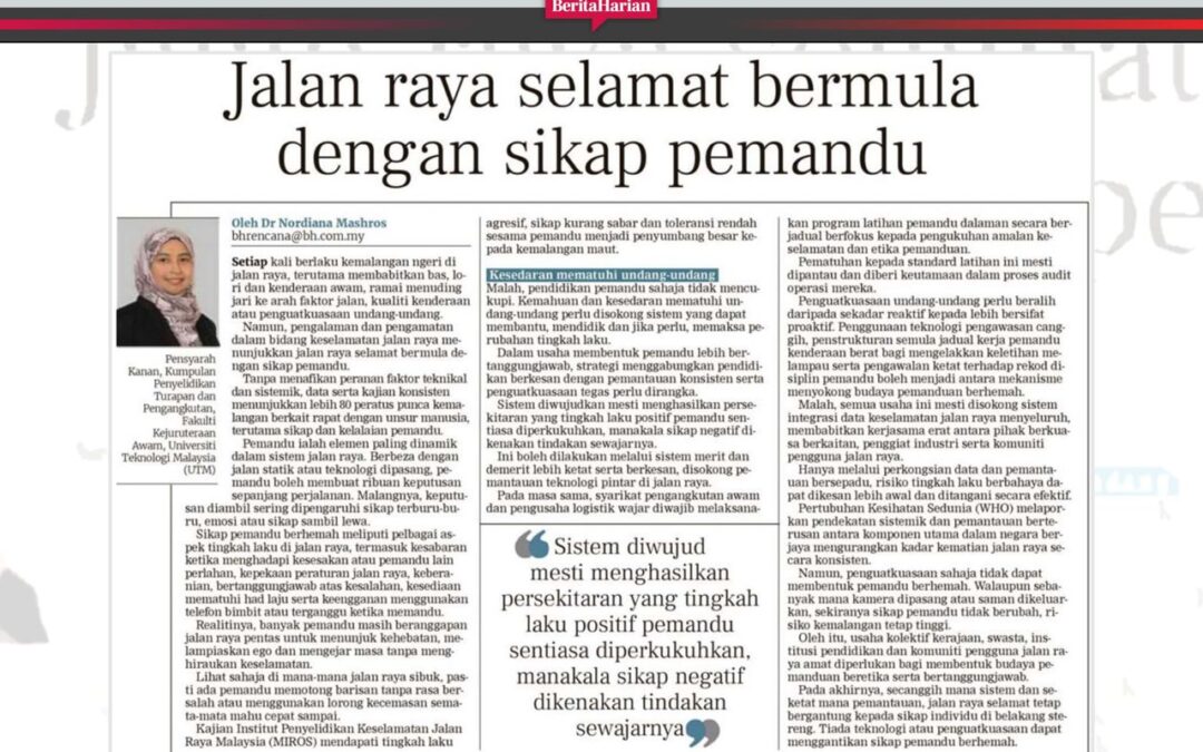 Jalan Raya Selamat Bermula Dengan Sikap Pemandu