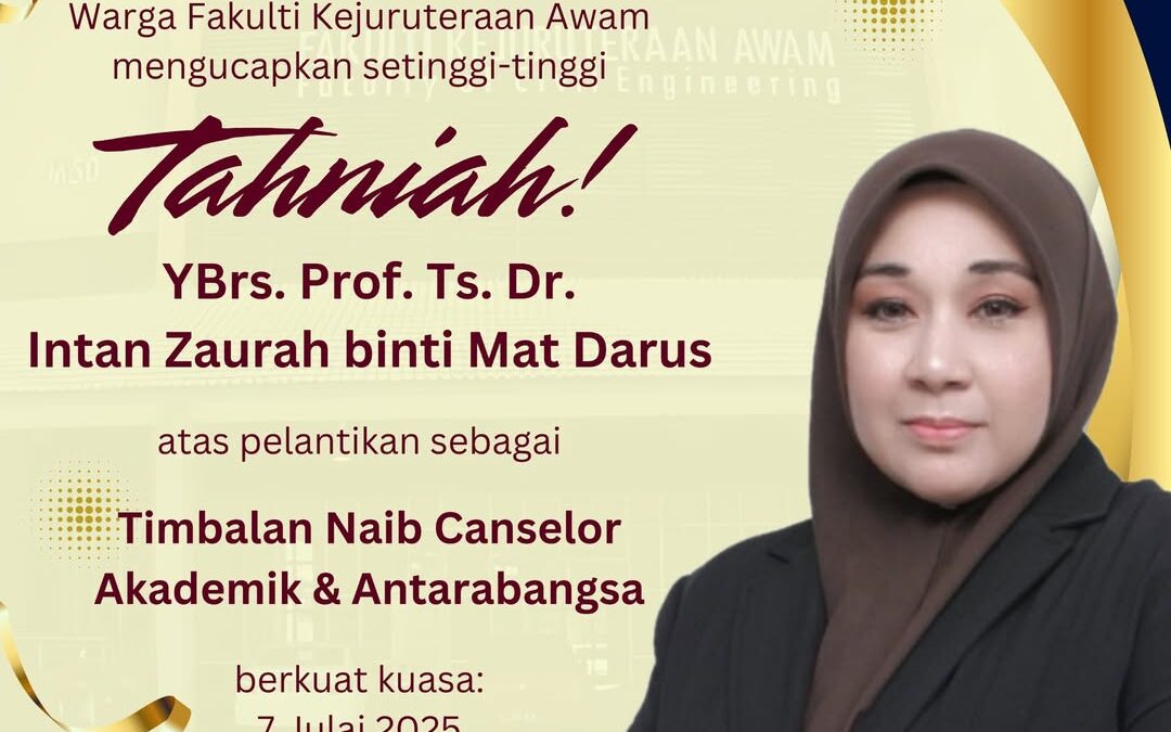 Tahniah Ts. Dr. Intan Zaurah Mat Darus