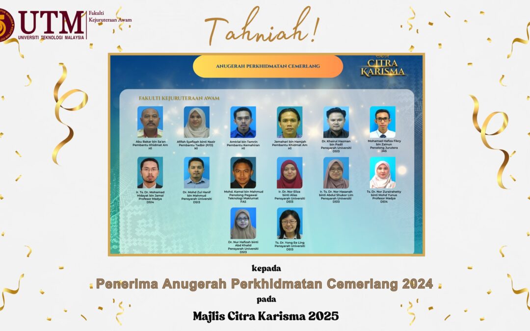 Tahniah Penerima Anugerah Perkhidmatan Cemerlang Citra Karisma FKA 2025