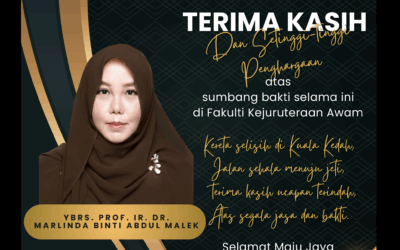 Ucapan Penghargaan kepada YBrs. Prof. Ir. Dr. Marlinda Binti Abdul Malek