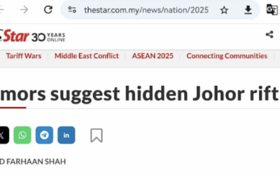 Tremors suggest hidden Johor rift
