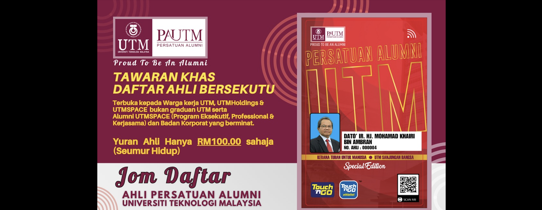 Tawaran Khas Keahlian Persatuan Alumni UTM – Jom Sertai Sekarang!