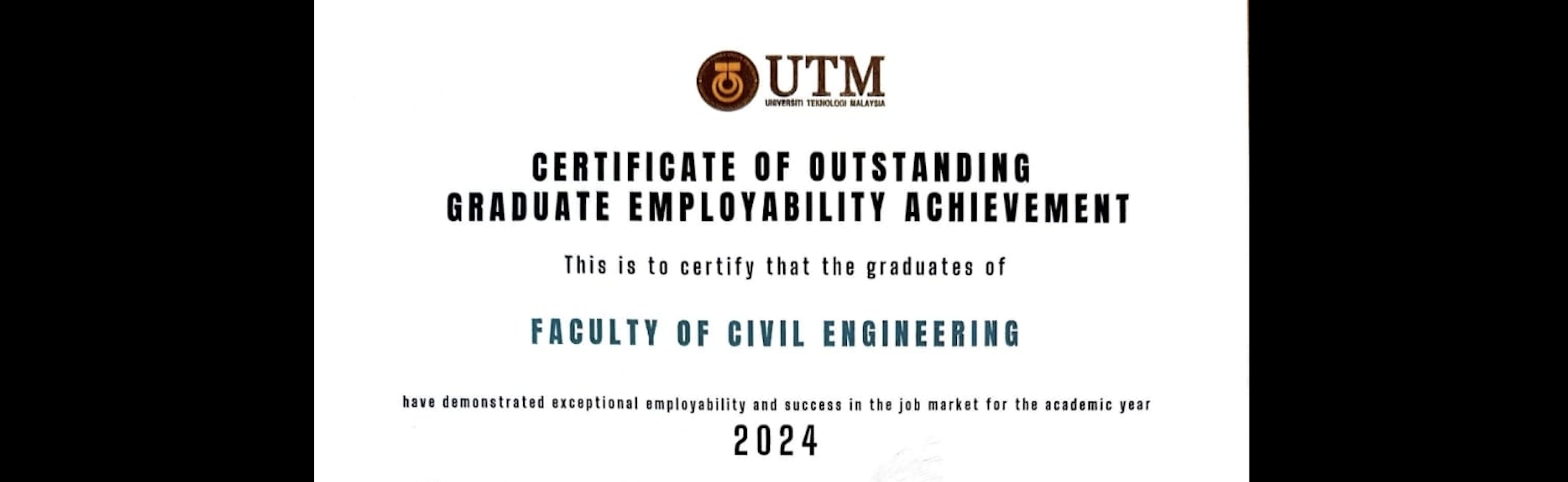 FKA UTM Raih Pencapaian Cemerlang dalam Kebolehpasaran Graduan 2024