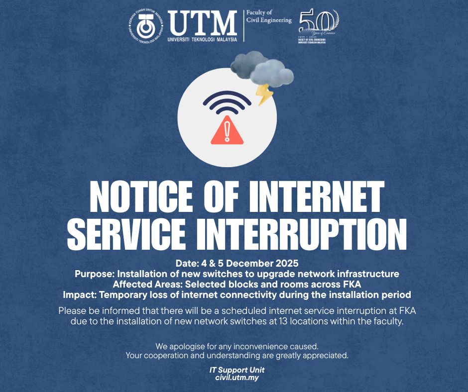 NOTICE OF INTERNET SERVICE INTERRUPTION