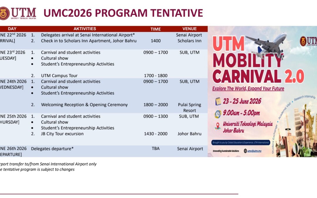 KEMBALI KEMBALI! UTM MOBILITY CARNIVAL 2.0 (UMC) 2026