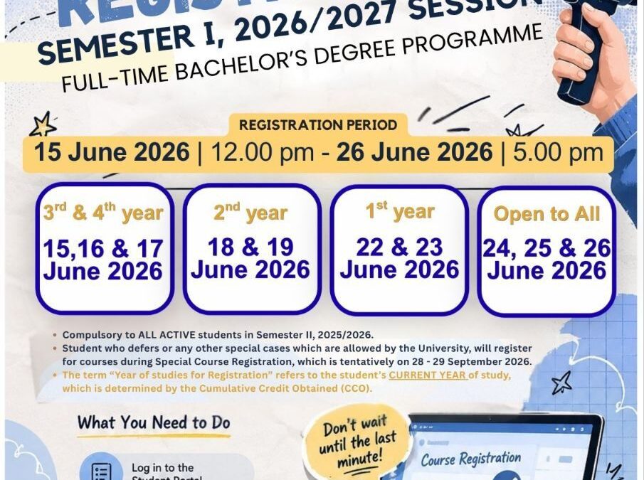 PENDAFTARAN KURSUS SEMESTER I, SESI 2026/2027